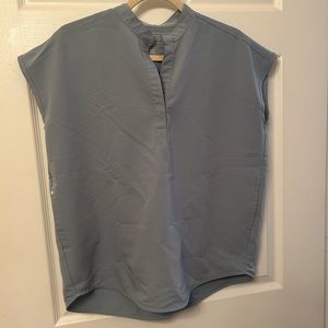 Rafaela Oversized Figs Scrub Top Ceil Blue XS TOP   High Waisted Zamora Jogger S